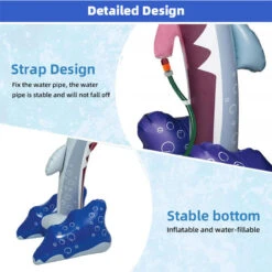 Kids Inflatable Shark Sprinkler Summer Water Sprinkler Outdoor Inflatable Toy -Sun Baby Sales Store Kids Inflatable Shark Sprinkler 1