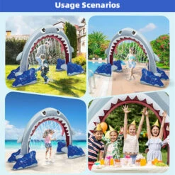 Kids Inflatable Shark Sprinkler Summer Water Sprinkler Outdoor Inflatable Toy -Sun Baby Sales Store Kids Inflatable Shark Sprinkler 4