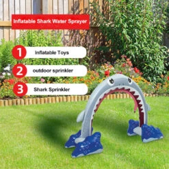 Kids Inflatable Shark Sprinkler Summer Water Sprinkler Outdoor Inflatable Toy -Sun Baby Sales Store Kids Inflatable Shark Sprinkler 5