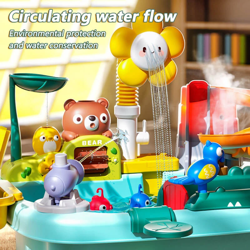 Kids Play Sink With Electric Sunflower Upgraded Water Table Running Water Slide Toy Fishing Game 3 Kids Play Sink With Electric Sunflower Upgraded Water Table Running Water Slide Toy Fishing Game - Image 3