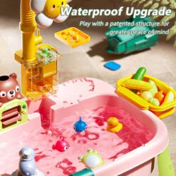 Kids Play Sink With Electric Sunflower Upgraded Water Table Running Water Slide Toy Fishing Game 14 Kids Play Sink With Electric Sunflower Upgraded Water Table Running Water Slide Toy Fishing Game -Sun Baby Sales Store Kids Multifunctional Play Sink 5