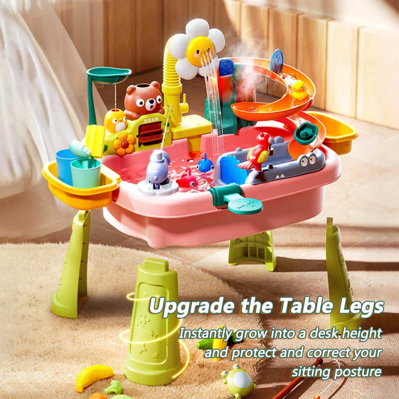 Kids Play Sink With Electric Sunflower Upgraded Water Table Running Water Slide Toy Fishing Game 6 Kids Play Sink With Electric Sunflower Upgraded Water Table Running Water Slide Toy Fishing Game - Image 6