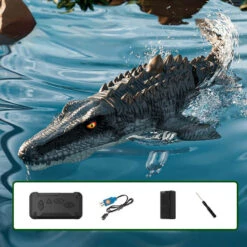 Kids RC Boat 2.4G Remote Control Mosasaur Waterproof Electric Summer Water Toy