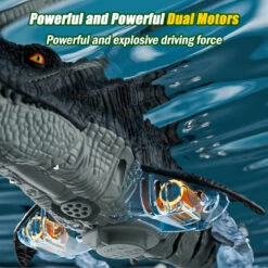 Kids RC Boat 2.4G Remote Control Mosasaur Waterproof Electric Summer Water Toy 16 Kids RC Boat 2.4G Remote Control Mosasaur Waterproof Electric Summer Water Toy -Sun Baby Sales Store Kids RC Boat Remote Control Mosasaur 11