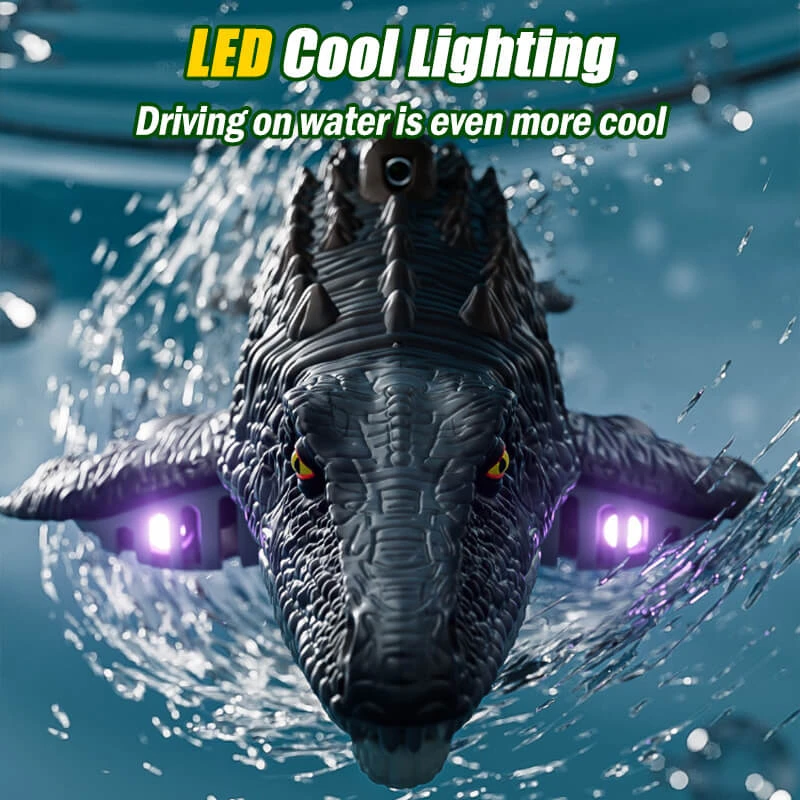 Kids RC Boat 2.4G Remote Control Mosasaur Waterproof Electric Summer Water Toy 12 Kids RC Boat 2.4G Remote Control Mosasaur Waterproof Electric Summer Water Toy - Image 12