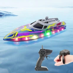 Kids RC Boat 2.4G Remote And Gesture Control 20KM/H Fast Boat Waterproof Toys