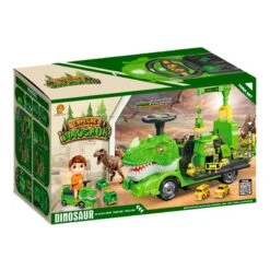 Kids Ride On Dinosaur Car Transformable Parking Lot With Music Story For Girls & Boys -Sun Baby Sales Store Kids Ride On Car Dinosaur Playset Pack