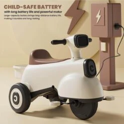 6V Kids Ride On Motorcycle 3-in-1 Electric Motorcycle With Push Handle Battery Powered Ride On Car -Sun Baby Sales Store Kids Ride On Motorcycle 4
