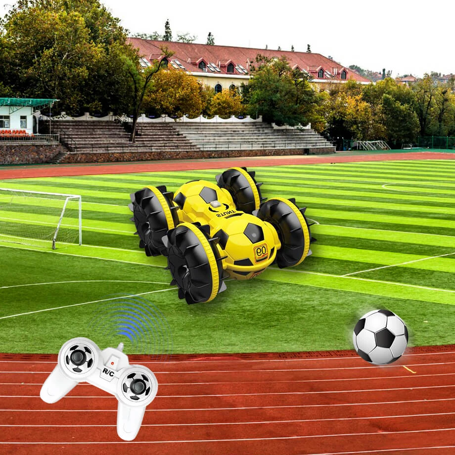 Amphibious RC Car Football 4WD Stunt Remote Control Car 100% Waterproof Toys For Kids 1 Amphibious RC Car Football 4WD Stunt Remote Control Car 100% Waterproof Toys For Kids
