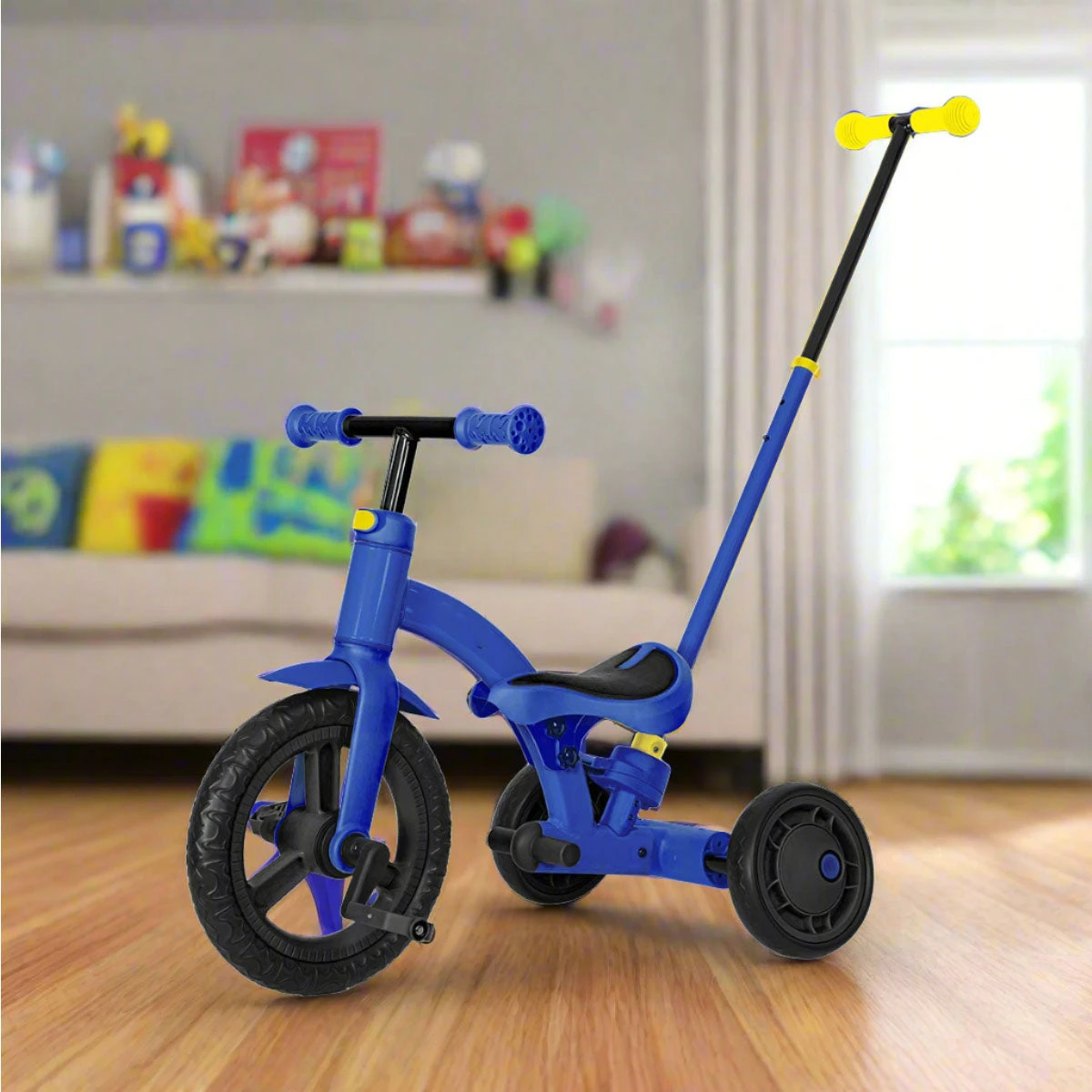 Stroller Bike 4 In 1 Tricycle With Detachable Push Bar Toddler Balance Bike Ride On Toys 4 Stroller Bike 4 In 1 Tricycle With Detachable Push Bar Toddler Balance Bike Ride On Toys - Image 4