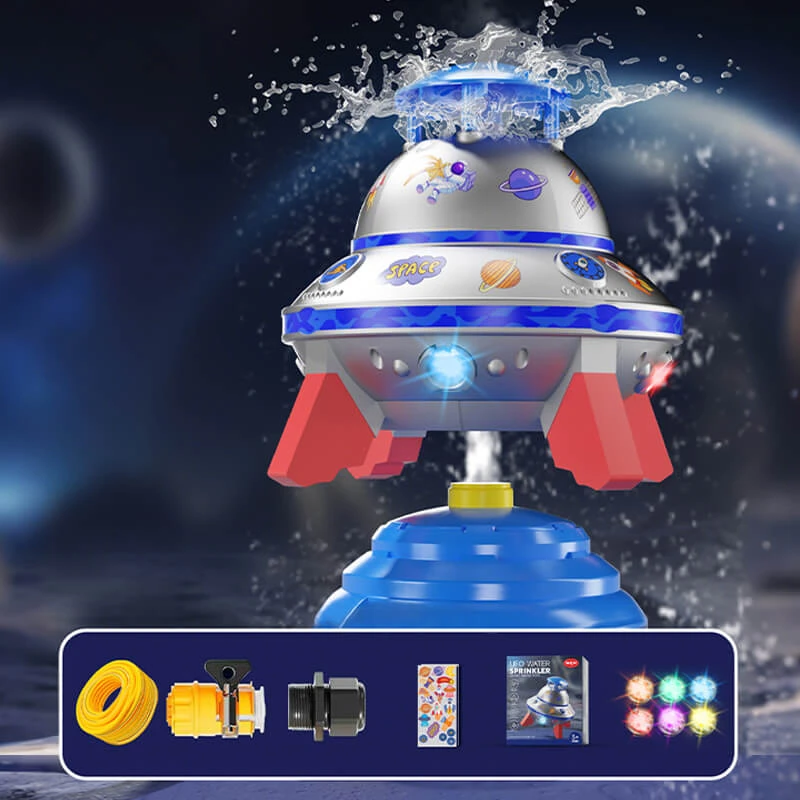 Kids UFO Rocket Sprinkler 360° Rotating Summer Water Pressure Lift Sprinkler Outdoor Water Toy 1 Kids UFO Rocket Sprinkler 360° Rotating Summer Water Pressure Lift Sprinkler Outdoor Water Toy