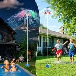 Kids UFO Rocket Sprinkler 360° Rotating Summer Water Pressure Lift Sprinkler Outdoor Water Toy 15 Kids UFO Rocket Sprinkler 360° Rotating Summer Water Pressure Lift Sprinkler Outdoor Water Toy -Sun Baby Sales Store Kids UFO Rocket Sprinkler 11