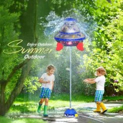Kids UFO Rocket Sprinkler 360° Rotating Summer Water Pressure Lift Sprinkler Outdoor Water Toy 14 Kids UFO Rocket Sprinkler 360° Rotating Summer Water Pressure Lift Sprinkler Outdoor Water Toy -Sun Baby Sales Store Kids UFO Rocket Sprinkler 12