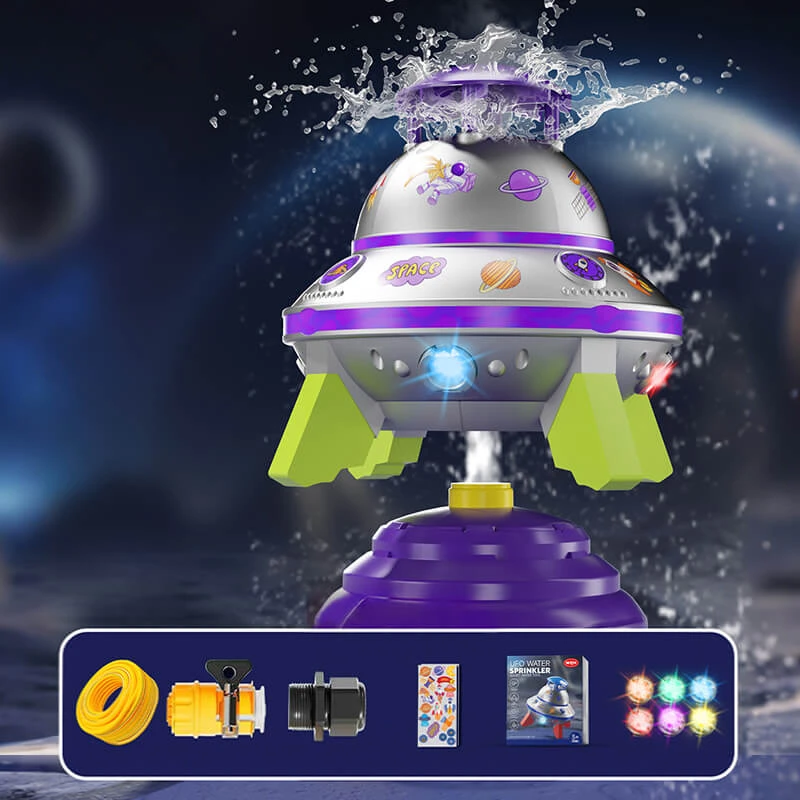 Kids UFO Rocket Sprinkler 360° Rotating Summer Water Pressure Lift Sprinkler Outdoor Water Toy 2 Kids UFO Rocket Sprinkler 360° Rotating Summer Water Pressure Lift Sprinkler Outdoor Water Toy - Image 2