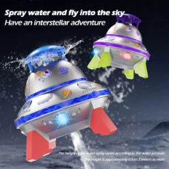 Kids UFO Rocket Sprinkler 360° Rotating Summer Water Pressure Lift Sprinkler Outdoor Water Toy 16 Kids UFO Rocket Sprinkler 360° Rotating Summer Water Pressure Lift Sprinkler Outdoor Water Toy -Sun Baby Sales Store Kids UFO Rocket Sprinkler 3