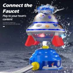 Kids UFO Rocket Sprinkler 360° Rotating Summer Water Pressure Lift Sprinkler Outdoor Water Toy 17 Kids UFO Rocket Sprinkler 360° Rotating Summer Water Pressure Lift Sprinkler Outdoor Water Toy -Sun Baby Sales Store Kids UFO Rocket Sprinkler 4