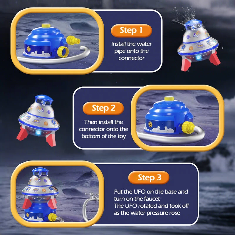 Kids UFO Rocket Sprinkler 360° Rotating Summer Water Pressure Lift Sprinkler Outdoor Water Toy 11 Kids UFO Rocket Sprinkler 360° Rotating Summer Water Pressure Lift Sprinkler Outdoor Water Toy - Image 11