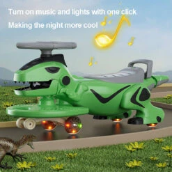 Kids Wiggle Car Dinosaur Anti-Rollover Car Ride On Toy With Flashing Wheels & Music 20 Kids Wiggle Car Dinosaur Anti-Rollover Car Ride On Toy With Flashing Wheels & Music -Sun Baby Sales Store Kids Wiggle Car Dinosaur Anti Rollover Car 7