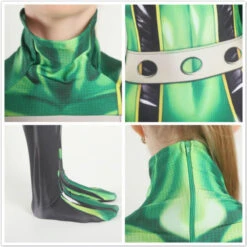 Tsuyu Asui Jumpsuit Rainy Season Hero Froppy Costume Green Bodysuit For Cosplay 13 Tsuyu Asui Jumpsuit Rainy Season Hero Froppy Costume Green Bodysuit For Cosplay -Sun Baby Sales Store Kids adult my hero academia Tsuyu Asui costume 4