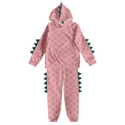 Kids Dinosaur Hoodie And Pants Demon Tanjiro Zenitsu Nezuko Shinobu Giyu Cosplay Suits -Sun Baby Sales Store KidsDemonSlayerHoodieandPants 15