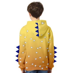 Kids Dinosaur Hoodie And Pants Demon Tanjiro Zenitsu Nezuko Shinobu Giyu Cosplay Suits -Sun Baby Sales Store KidsDemonSlayerHoodieandPants 6
