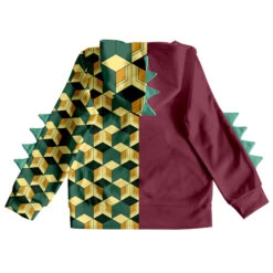 Kids Dinosaur Hoodie And Pants Demon Tanjiro Zenitsu Nezuko Shinobu Giyu Cosplay Suits -Sun Baby Sales Store KidsDemonSlayerHoodieandPants 7