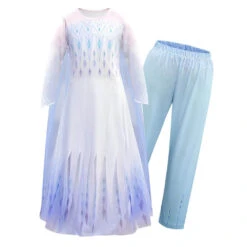 Kids Elsa Princess Costume Snow Girls Dress With Crown Scepter Wig Cosplay Accessories 16 Kids Elsa Princess Costume Snow Girls Dress With Crown Scepter Wig Cosplay Accessories -Sun Baby Sales Store KidsFrozen2ElsaCostume