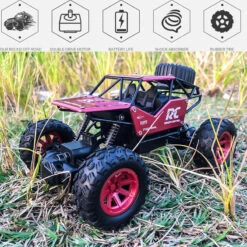 1/18 RC Car 2.4G Off Road Remote Control Truck Buggy Climbing Toy For Kids 24 1/18 RC Car 2.4G Off Road Remote Control Truck Buggy Climbing Toy For Kids -Sun Baby Sales Store KidsRCCarRedYellowBlack 8
