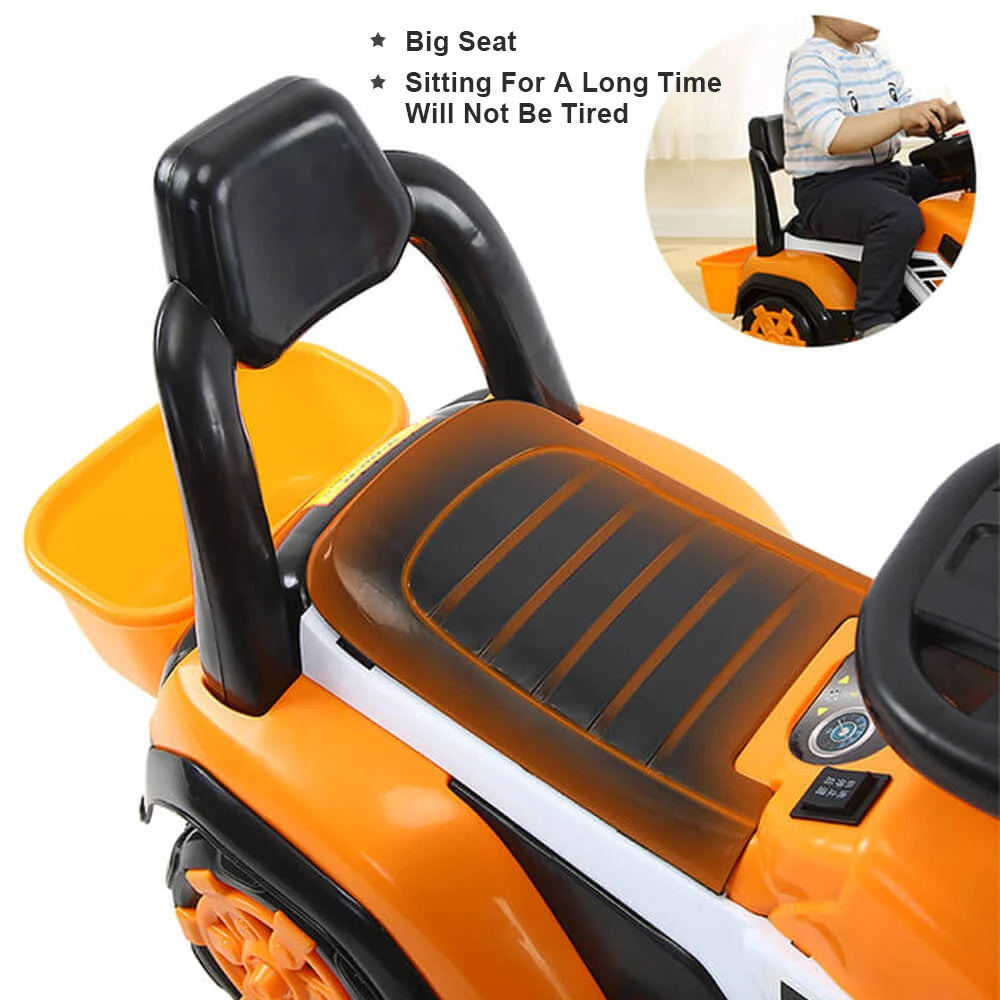 6V Electric Excavator Kids Ride-on Pedal Tractor With Power Digger & Music Sounds 13 6V Electric Excavator Kids Ride-on Pedal Tractor With Power Digger & Music Sounds - Image 13