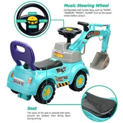 Kids 3-in-1 Ride-on Excavator Truck With Music For Boys Girls Indoor Outdoor Scooter, Pulling Cart & Excavator 10 Kids 3-in-1 Ride-on Excavator Truck With Music For Boys Girls Indoor Outdoor Scooter, Pulling Cart & Excavator -Sun Baby Sales Store KidsRideOnExcavator 2 295fab3d f72a 4696 97c7 8cb8346f0766