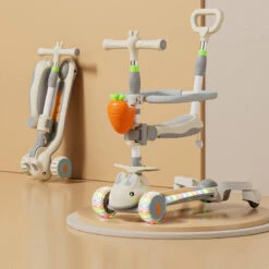 3-in-1 Toddler Scooter Cute Push Scooter With Parent Handle Kids Foldable Scooter For 1-8 Years Old -Sun Baby Sales Store KidsScooter 3Wheel Foldable Scooter 10