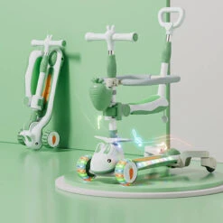 3-in-1 Toddler Scooter Cute Push Scooter With Parent Handle Kids Foldable Scooter For 1-8 Years Old -Sun Baby Sales Store KidsScooter 3Wheel Foldable Scooter 11