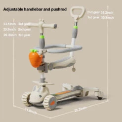 3-in-1 Toddler Scooter Cute Push Scooter With Parent Handle Kids Foldable Scooter For 1-8 Years Old -Sun Baby Sales Store KidsScooter 3Wheel Foldable Scooter 2