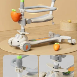 3-in-1 Toddler Scooter Cute Push Scooter With Parent Handle Kids Foldable Scooter For 1-8 Years Old -Sun Baby Sales Store KidsScooter 3Wheel Foldable Scooter 3