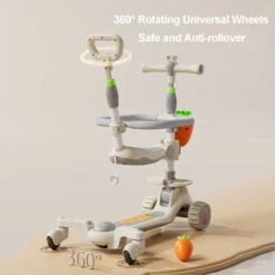 3-in-1 Toddler Scooter Cute Push Scooter With Parent Handle Kids Foldable Scooter For 1-8 Years Old -Sun Baby Sales Store KidsScooter 3Wheel Foldable Scooter 6