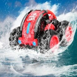 4WD Double Sided 360° Flip And Spin Stunt Amphibious Remote Control Racing Drift Car 12 4WD Double Sided 360° Flip And Spin Stunt Amphibious Remote Control Racing Drift Car -Sun Baby Sales Store Kidswaterproofswimremotecontrolcar 3