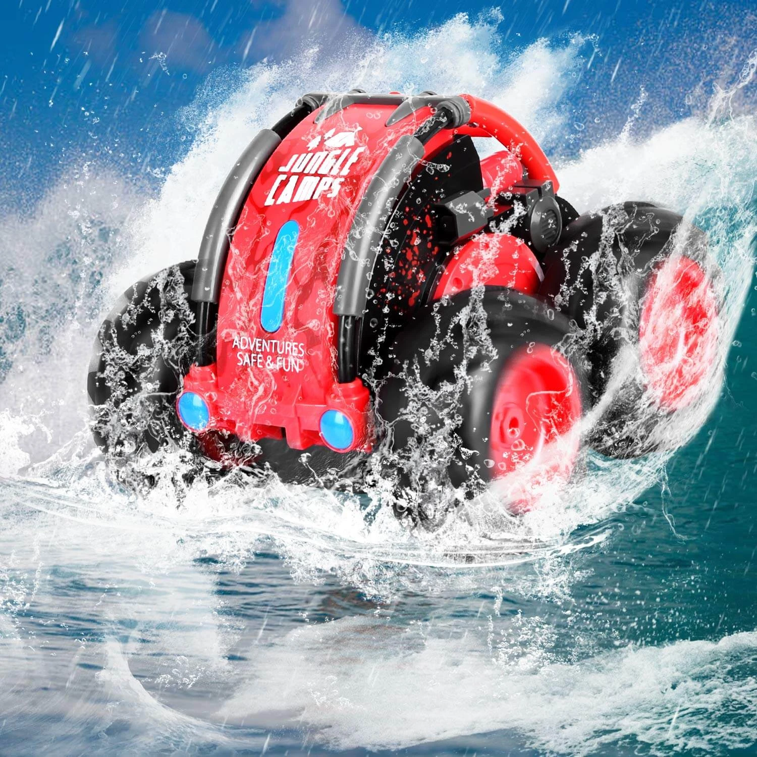 4WD Double Sided 360° Flip And Spin Stunt Amphibious Remote Control Racing Drift Car 3 4WD Double Sided 360° Flip And Spin Stunt Amphibious Remote Control Racing Drift Car - Image 3