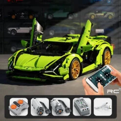 1280 PCS RC Racing Lambo Car 1/14 Remote Control Sports Cars Building Blocks W/ App Remote