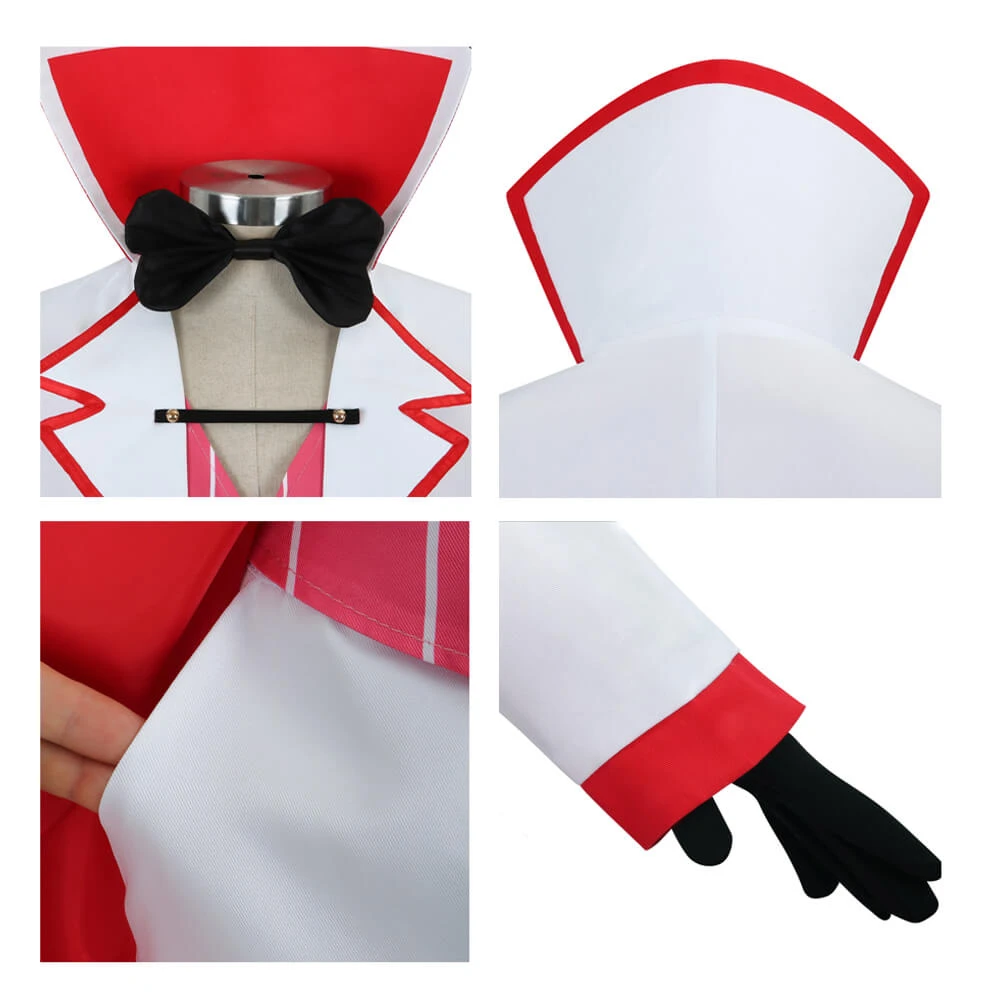 Adult Lucifer Cosplay Costume Mens Fancy Lucifer Morningstar Outfit With Gloves White Hat For Dress Up Party 4 Adult Lucifer Cosplay Costume Mens Fancy Lucifer Morningstar Outfit With Gloves White Hat For Dress Up Party - Image 4