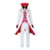 Adult Lucifer Cosplay Costume Mens Fancy Lucifer Morningstar Outfit With Gloves White Hat For Dress Up Party