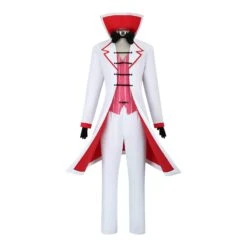 Adult Lucifer Cosplay Costume Mens Fancy Lucifer Morningstar Outfit With Gloves White Hat For Dress Up Party
