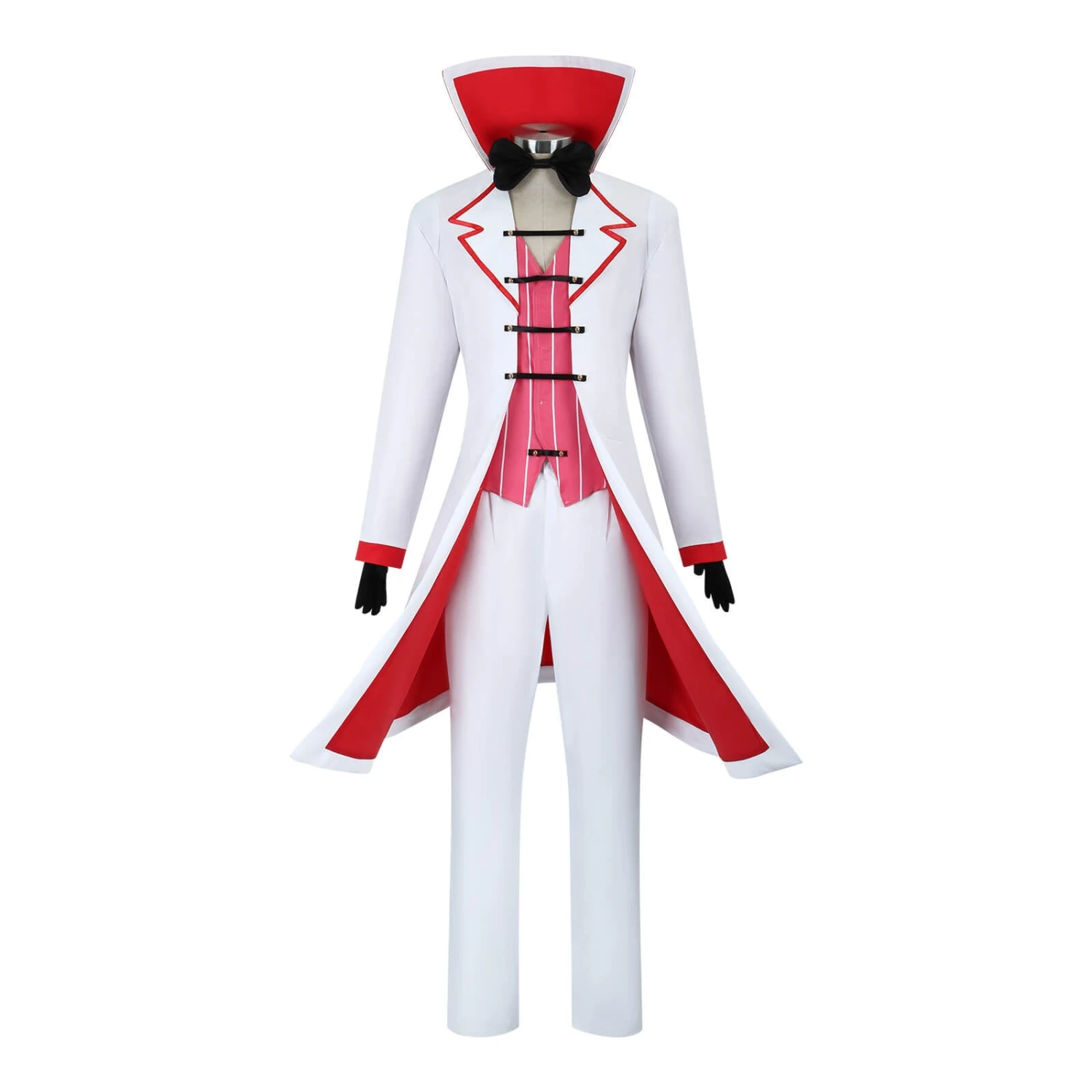 Adult Lucifer Cosplay Costume Mens Fancy Lucifer Morningstar Outfit With Gloves White Hat For Dress Up Party 1 Adult Lucifer Cosplay Costume Mens Fancy Lucifer Morningstar Outfit With Gloves White Hat For Dress Up Party
