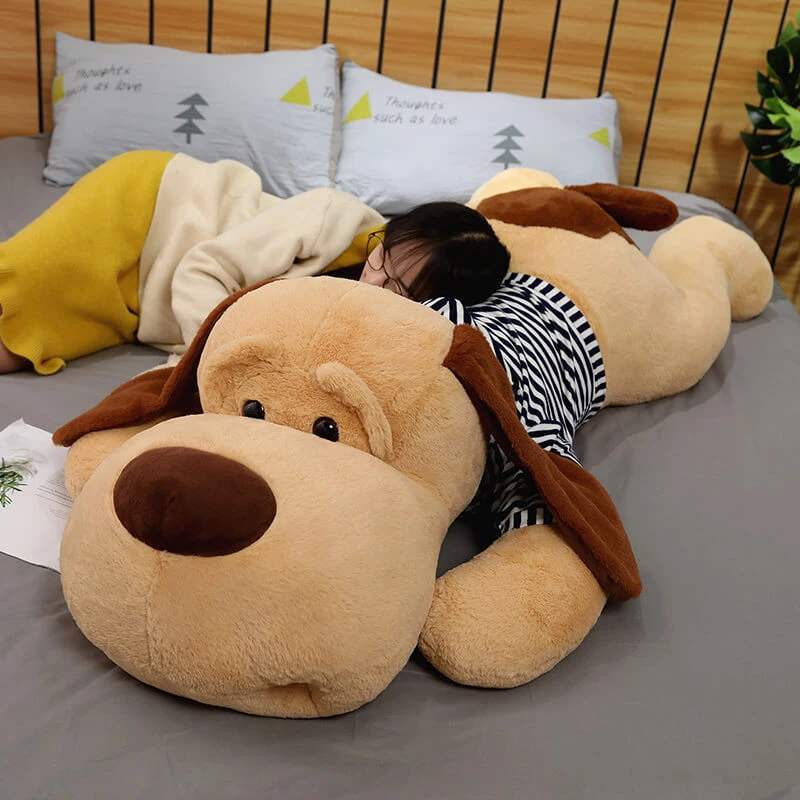 52" Giant Size Soft Lying Dog Plush Toys Stuffed Animal Sleep Cushion Pillow Dolls 1 52" Giant Size Soft Lying Dog Plush Toys Stuffed Animal Sleep Cushion Pillow Dolls