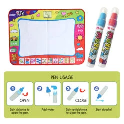 Magic Water Drawing Mat Educational Toy Water Painting Draw Writing Mat Kid Developmental Doodle Board Toy -Sun Baby Sales Store Magic Water Drawing Mat 3