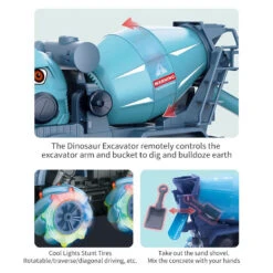 2.4G Dino Remote Control Car 9CH RC Engineering Vehicle Excavator Crane Dump Truck Mixer Truck Toy 18 2.4G Dino Remote Control Car 9CH RC Engineering Vehicle Excavator Crane Dump Truck Mixer Truck Toy -Sun Baby Sales Store Main 06 3fb65384 f280 4571 a8ce fb12e0f4c0f0