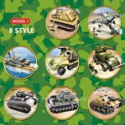 Technic Iron Empire Tank Building Blocks Set Weapon War Chariot Creator Army WW2 Soldiers Kids Toys -Sun Baby Sales Store MilitaryBuildingBlocks 2