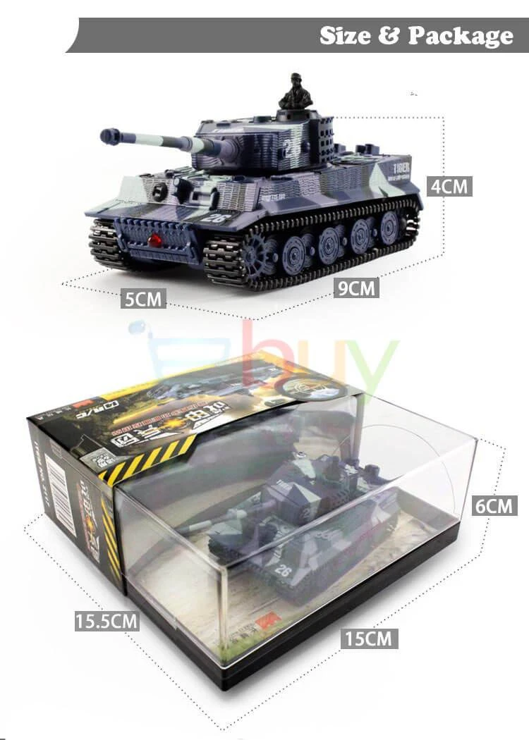 1:72 Remote Control Battle Tank Panzer Tank German Tiger Armored Vehicle With High Simulation 11 1:72 Remote Control Battle Tank Panzer Tank German Tiger Armored Vehicle With High Simulation - Image 11