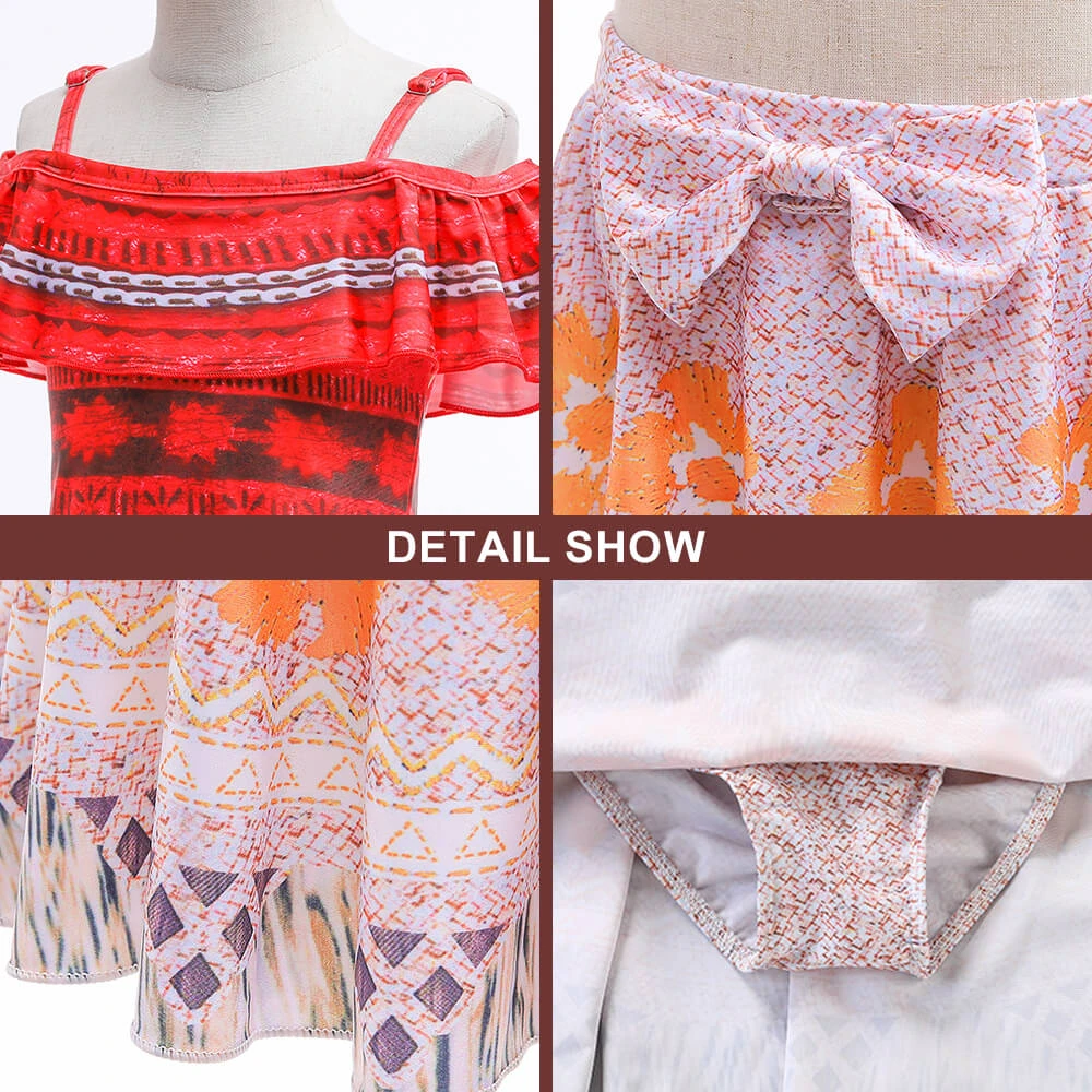 Kids Princess Moana Costume Beach Vacation Swimwear Ocean Adventure Bathing Suit 7 Kids Princess Moana Costume Beach Vacation Swimwear Ocean Adventure Bathing Suit - Image 7