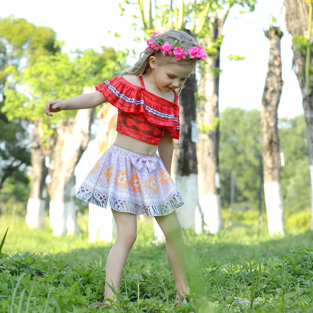 Kids Princess Moana Costume Beach Vacation Swimwear Ocean Adventure Bathing Suit 5 Kids Princess Moana Costume Beach Vacation Swimwear Ocean Adventure Bathing Suit - Image 5