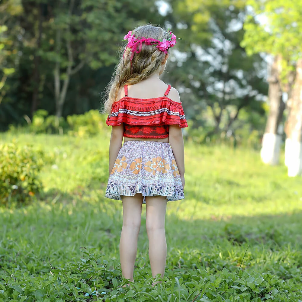 Kids Princess Moana Costume Beach Vacation Swimwear Ocean Adventure Bathing Suit 4 Kids Princess Moana Costume Beach Vacation Swimwear Ocean Adventure Bathing Suit - Image 4